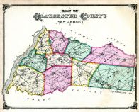 Gloucester County Map, Salem and Gloucester Counties 1876